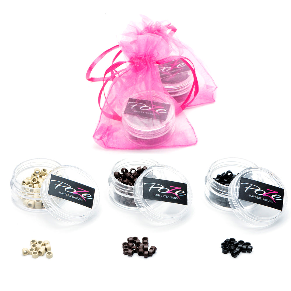 Micro Rings - 100 stk Black