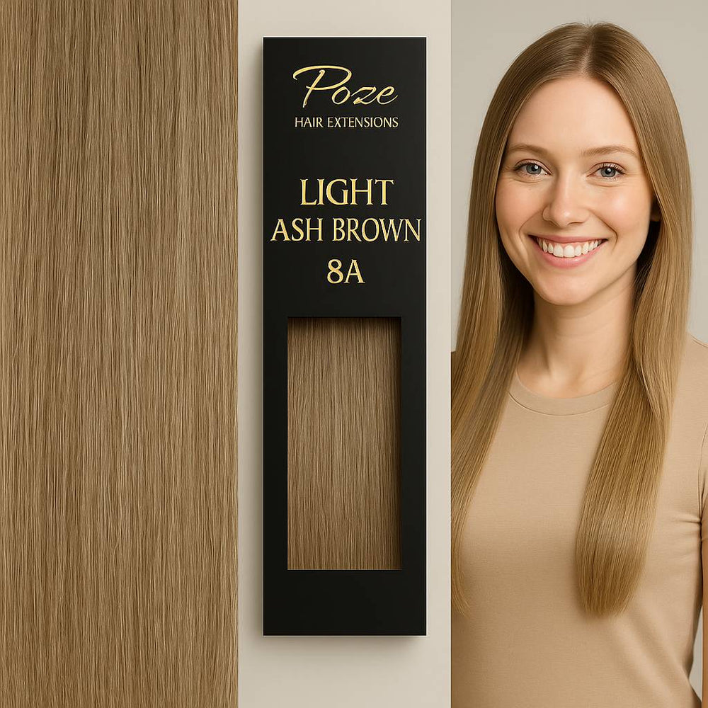 Micro Ring Extensions Standard - 8A Lys Askeblond