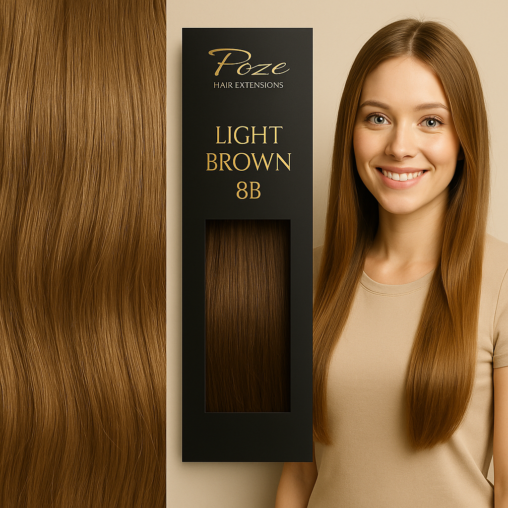 Micro Ring Extensions Premium - 8B Lys Brun